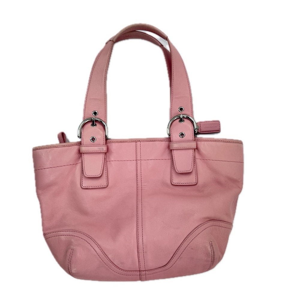 Coach Vintage Soho Pink Leather Tote Shoulder Bag Satchel Style 9544